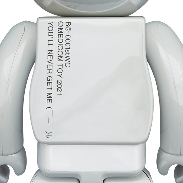 庫柏力克熊 BE@RBRICK 400% 1st Model White Chrome 
