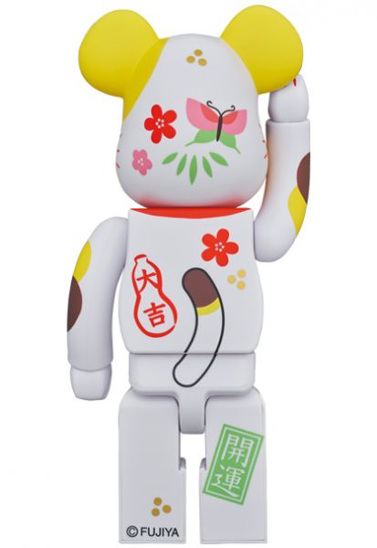 庫柏力克熊 BE@RBRICK 100%&400% set 不二家 牛奶妹招財貓 (白) 