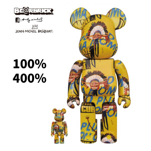BE@RBRICK 100%&400%Andy Warhol × JEAN-MICHEL BASQUIAT #3安迪·沃荷 