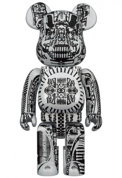 庫柏力克熊 BE@RBRICK 100%&400% H.R.GIGER WHITE CHROME Ver 珍珠白 