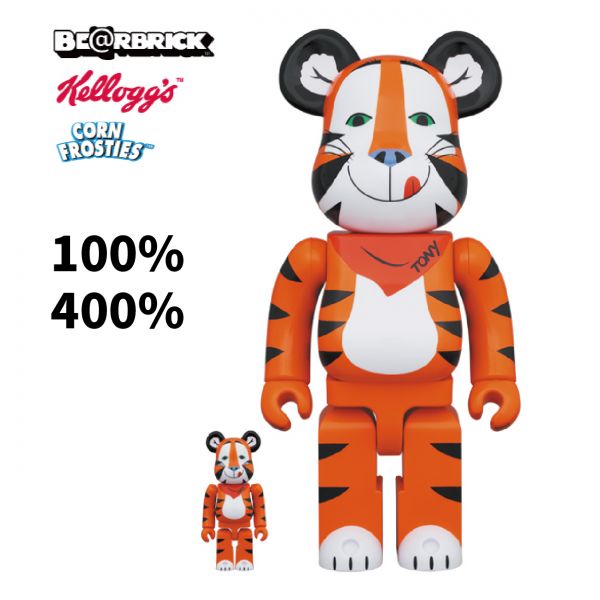 BE@RBRICK 100%&400% set TONY THE TIGER VINTAGE Ver. Be@rbrick,庫柏力克,BEARBICK,TONY THE TIGER VINTAGE,藝術家,聯名熊