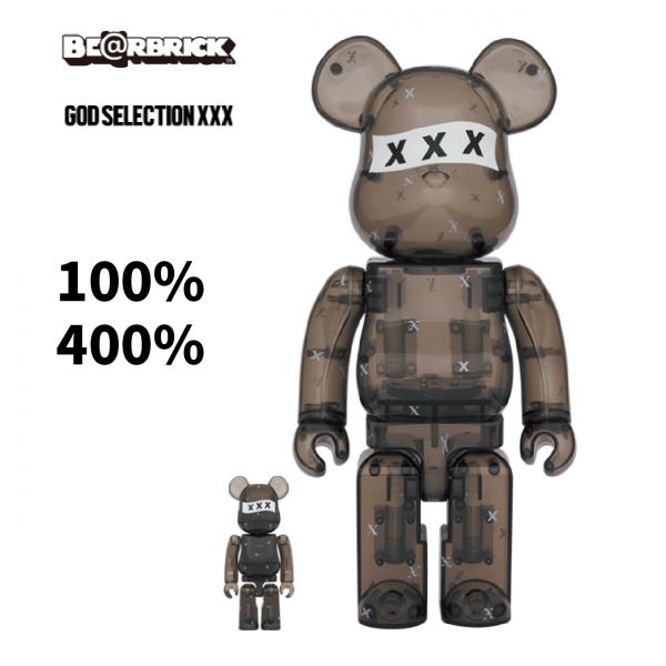 BE@RBRICK 100%&400% set GOD SELECTIONXXX BLACKCLEAR Be@rbrick,庫柏力克,BEARBICK,藝術家,聯名熊