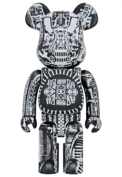 庫柏力克熊 BE@RBRICK 1000% H.R.GIGER BLACK CHROME Ver 黑 
