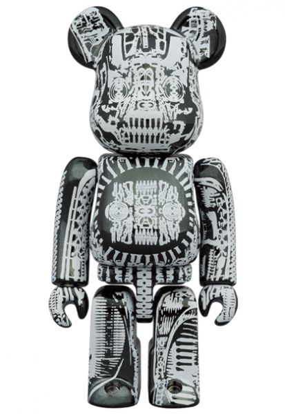 庫柏力克熊 BE@RBRICK 100%&400% H.R.GIGER BLACK CHROME Ver 黑 
