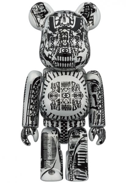 庫柏力克熊 BE@RBRICK 100%&400% H.R.GIGER WHITE CHROME Ver 珍珠白 