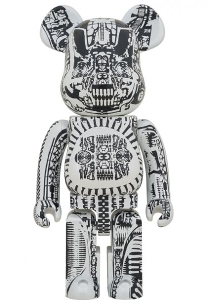 庫柏力克熊 BE@RBRICK 1000% H.R.GIGER WHITE CHROME Ver 珍珠白 