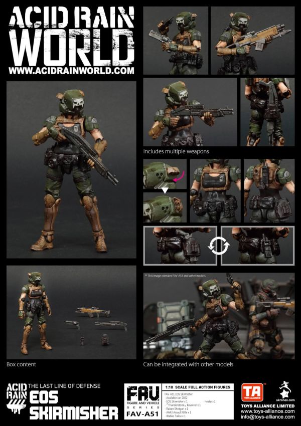 酸雨戰爭 FAV-A51 EOS Skirmisher EOS 散兵 艾奧斯輕步兵 酸雨戰爭,劉斯傑,TOYS ALLIANCE ACID RAIN Preorder,可動公仔,酸雨,設計師公仔,遊戲,酸雨戰爭現貨,酸雨戰爭公鹿小隊,酸雨戰爭動畫,酸雨戰爭購買,酸雨戰爭介紹,酸雨戰爭wiki,香港設計師,艾奧斯輕步兵,散兵,FAV-A51