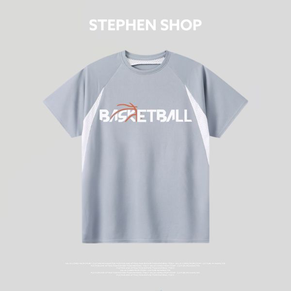 BASKETBALL 拼接透氣短T 
