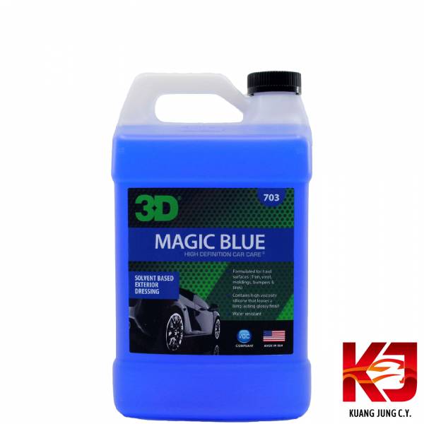 ⋄蠟妹緹緹⋄ 3D MAGIC BLUE 長效型 輪胎油 外部 塑料 保護 24oz 1加侖 3D,輪胎油,高光澤,耐水洗,不噴甩