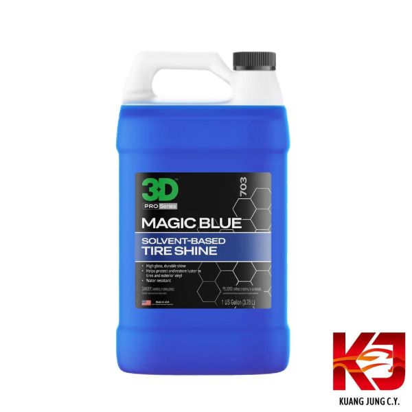 ⋄蠟妹緹緹⋄ 3D MAGIC BLUE 長效型 輪胎油 外部 塑料 保護 24oz 1加侖 3D,輪胎油,高光澤,耐水洗,不噴甩