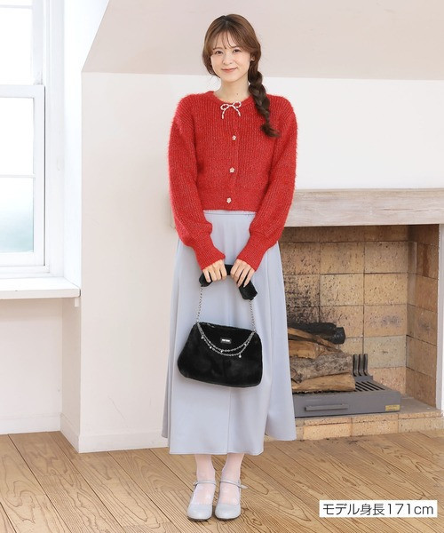 日本MARY QUANT 珍珠絲帶開襟衫 日本MARY QUANT 珍珠絲帶開襟衫