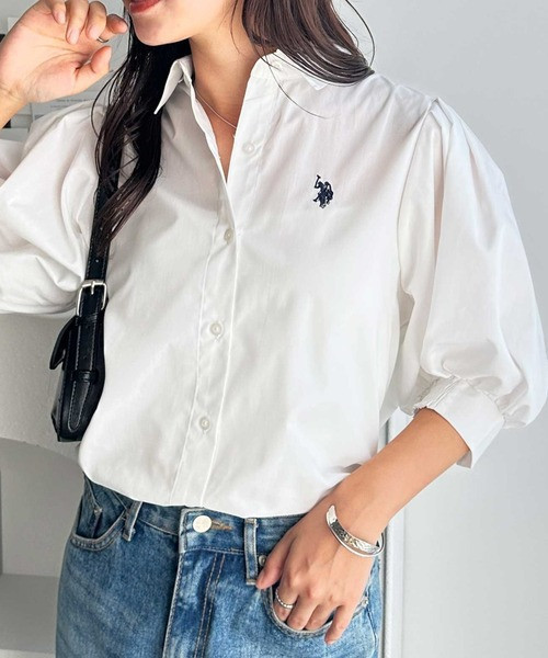 日本 U.S. POLO ASSN.澎澎袖襯衫上衣 日本 U.S. POLO ASSN.澎澎袖襯衫上衣