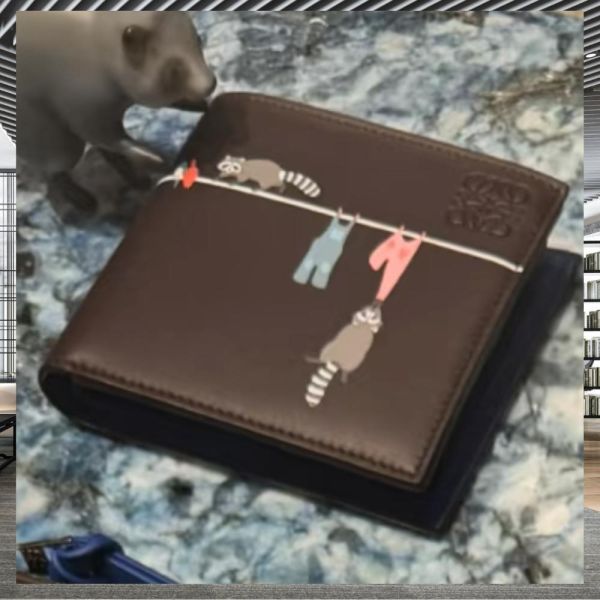 日本LOEWE x Suna Fujita 浣熊雙折零錢包 日本LOEWE x Suna Fujita 浣熊雙折零錢包