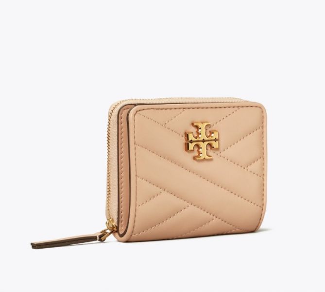 Tory Burch Kira人字形縫金屬logo雙折短夾 TB短夾