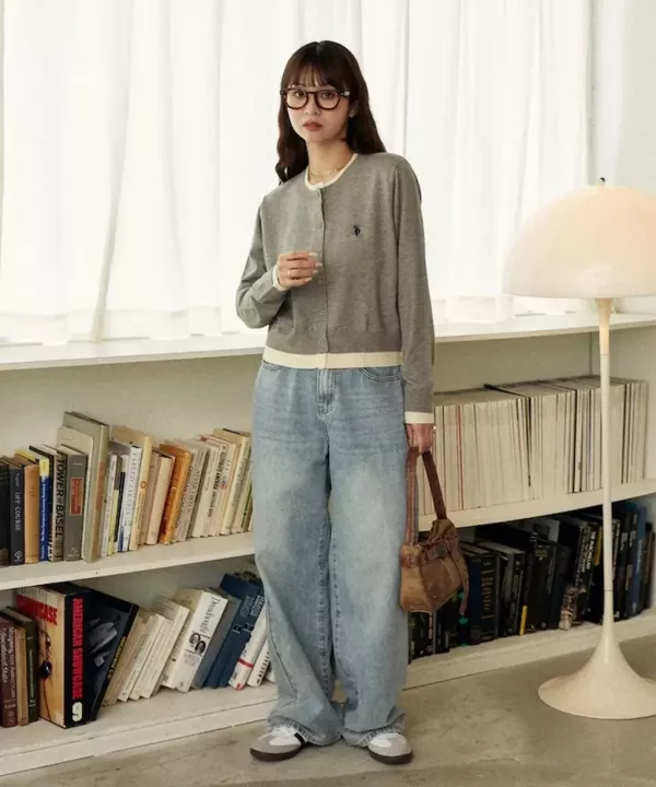 日本publux x USPA 假兩層針織外套 日本publux x USPA 假兩層針織外套