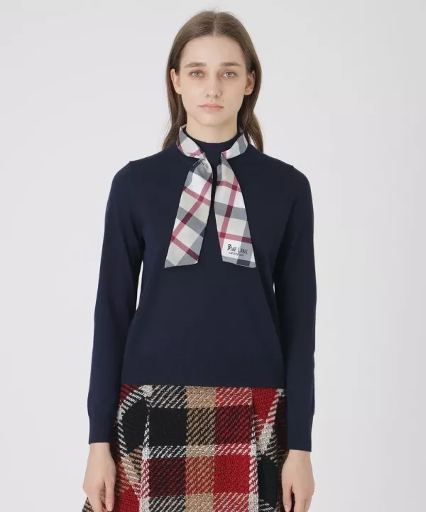 日本 BLUE LABEL CRESTBRIDGE羊毛腈綸混紡針織圍巾 日本 BLUE LABEL CRESTBRIDGE羊毛腈綸混紡針織圍巾