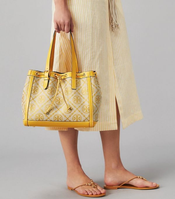 TORY BURCH T MONOGRAM 緹花小托特包 TORY BURCH Tote