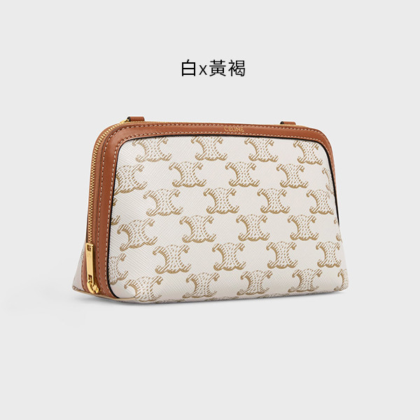 CELINE TRIOMPHE 羊皮飾邊鍊帶老花包 CELINE,TRIOMPHE,羊皮,老花包