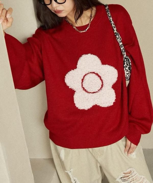 日本Mary Quant Sagara 花花圖案針織限量版 日本Mary Quant Sagara 花花圖案針織限量版