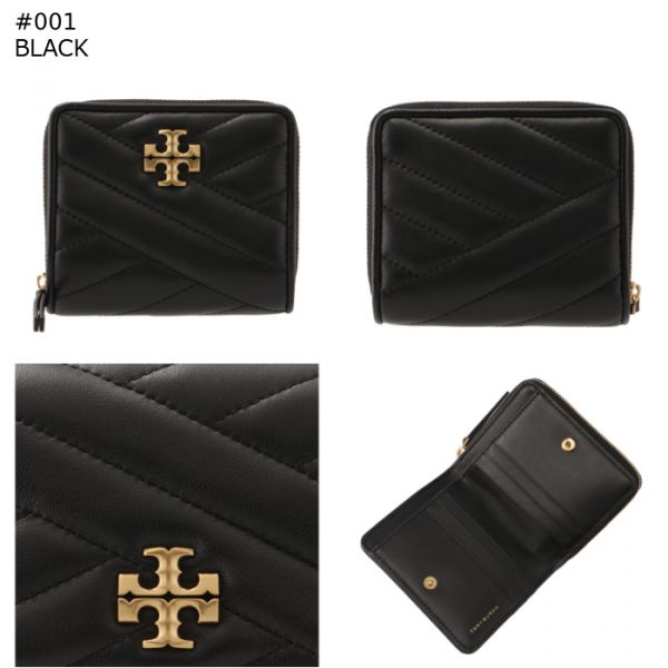 Tory Burch Kira人字形縫金屬logo雙折短夾 TB短夾