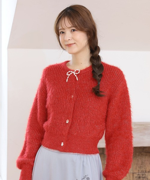 日本MARY QUANT 珍珠絲帶開襟衫 日本MARY QUANT 珍珠絲帶開襟衫