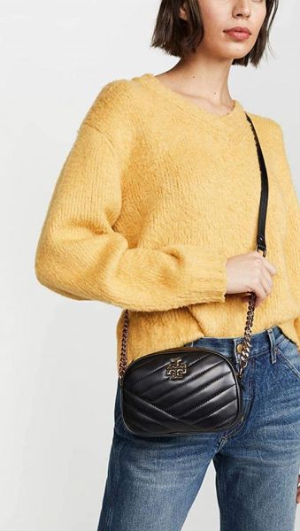 TORY BURCH Kira 小號羊皮相機包/斜背包黑色 Tory Burch ,相機包