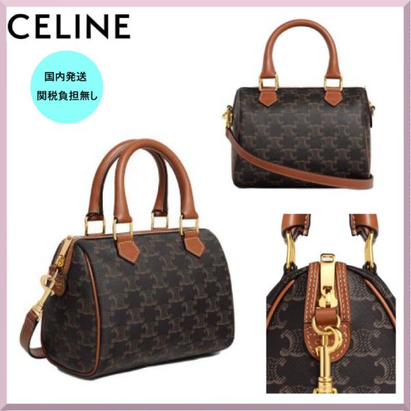 日本CELINE TRIOMPHE帆布小牛皮波士頓包(新款) 日本CELINE TRIOMPHE帆布小牛皮波士頓包(新款)