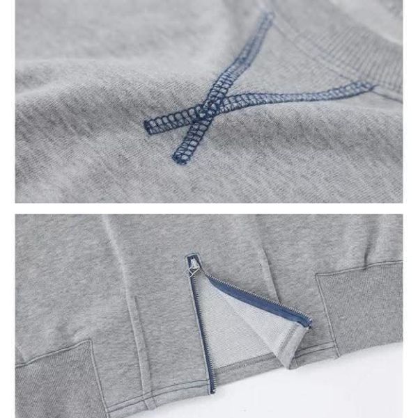 日本 後拉錬配色鏠線設計衞衣 日本 後拉錬配色鏠線設計衞衣