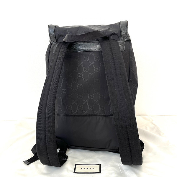 GUCCI outlet 雙G LOGO尼龍翻蓋束口後背包 GUCCI,尼龍,束口,後背包