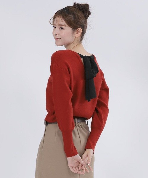 日本MARY QUANT 後背織帶針織套頭衫 日本MARY QUANT 後背織帶針織套頭衫