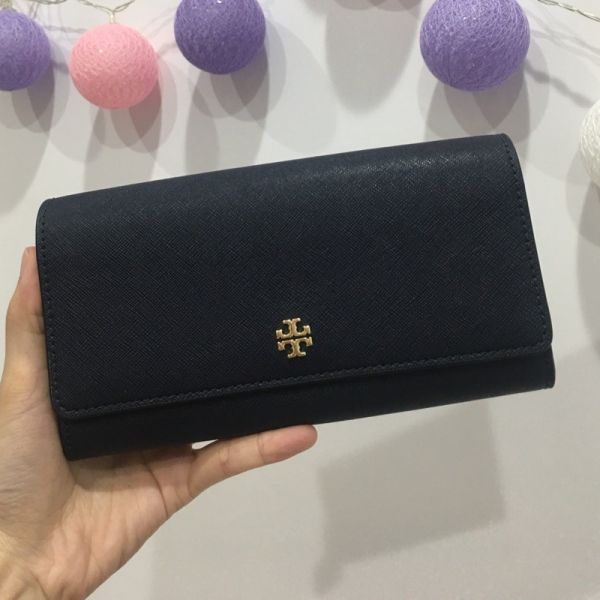 TORY BURCH  防刮皮革翻蓋長夾 TORY BURCH  防刮皮革信封式長夾