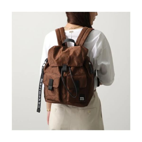 日本marimekko Everything Backpack L Unikko印花後背包藍色大號 日本marimekko マリメッコ Everything Backpack  I Unikko 背包藍色大號
