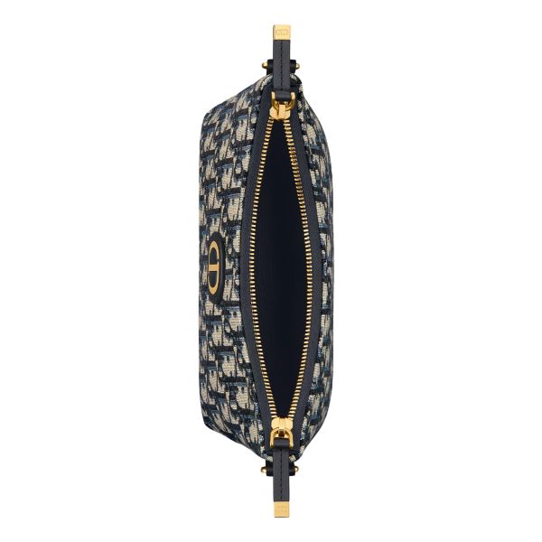 日本 Dior麻將包 30 Montaigne Diorling 附鏈帶迷你包 藍色 Dior Oblique 緹花 日本 Dior麻將包 30 Montaigne Diorling 附鏈帶迷你包 藍色 Dior Oblique 緹花