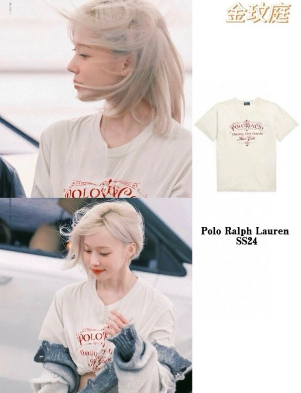 日本 Polo Ralph Lauren  Graphic Logo Cotton Jersey Tee 美式復古奶杏色T恤 鄭秀晶同款 日本 Polo Ralph Lauren  Graphic Logo Cotton Jersey Tee 美式復古奶杏色T恤 鄭秀晶同款