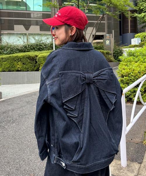 日本RODEO CROWNS WIDE BOWL大蝴蝶結牛仔外套 日本RODEO CROWNS WIDE BOWL大蝴蝶結牛仔外套