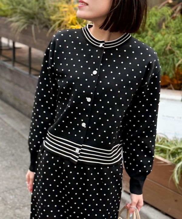 日本NOLLEY'S MALL 《對應設定》艾斯特針織圓點開衫 日本NOLLEY'S MALL 《對應設定》艾斯特針織圓點開衫