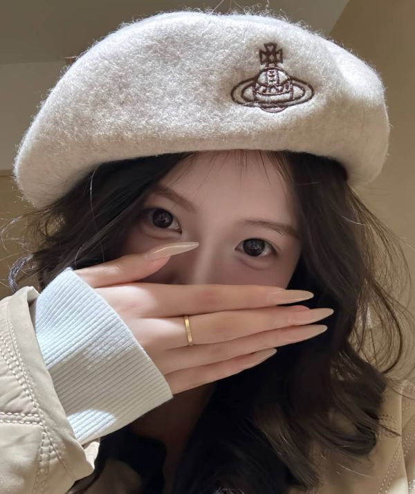 特價日本vivienne westwood 土星刺繡LOGO羊毛毛呢貝雷帽(售價已折) vivienne westwood,貝雷帽