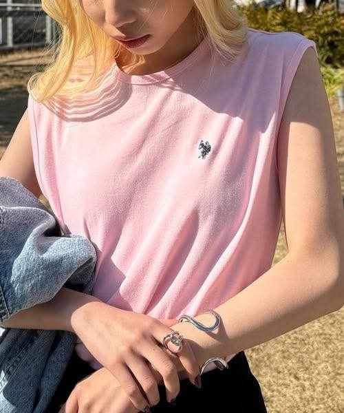 日本 U.S. POLO ASSN.限量版 無袖 Tee刺繡小馬logo , 日本 U.S. POLO ASSN.限量版 無袖 Tee刺繡小馬logo ,