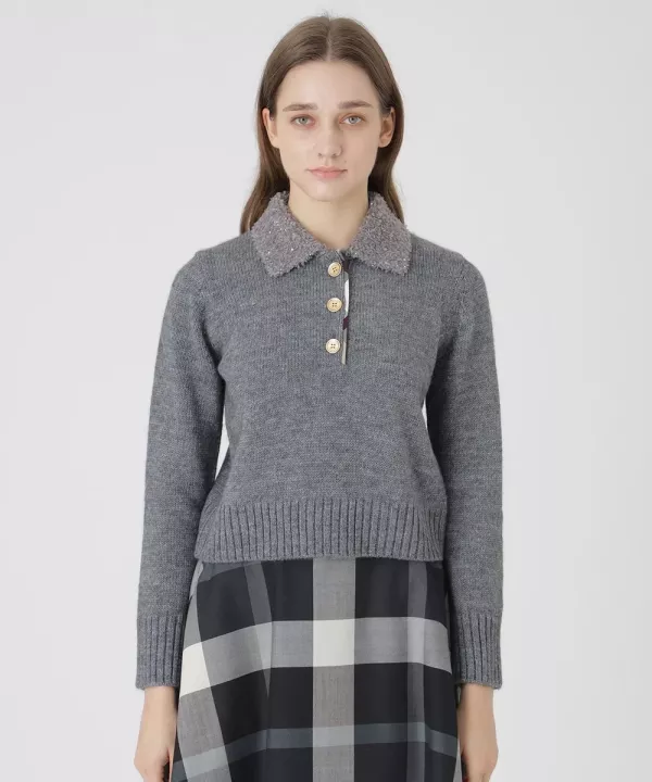 日本 BLUE LABEL 毛茸茸的羊駝毛亮片彩色針織衫 日本 BLUE LABEL 毛茸茸的羊駝毛亮片彩色針織衫