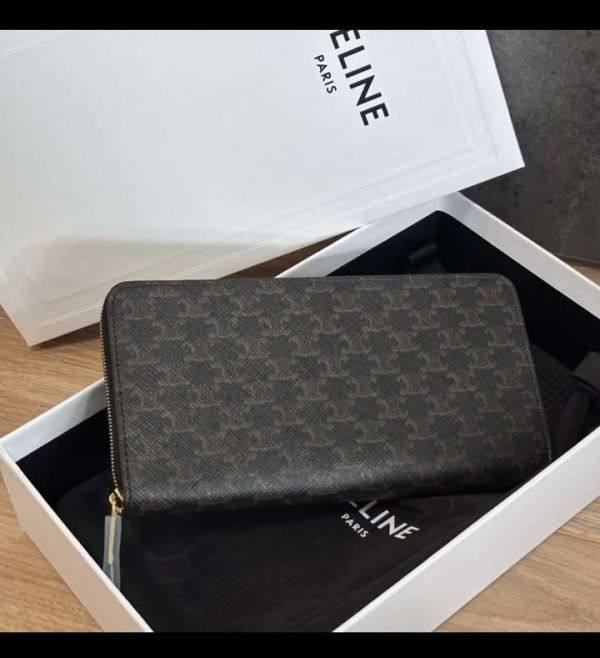 日本 CELINE 老花凱旋門拉鍊長夾 日本 CELINE 老花凱旋門拉鍊長夾