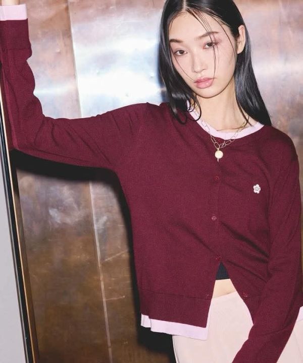 日本New 2025A/W items MARY QUANT bi-colour cardigan罩衫外套 日本New 2025A/W items MARY QUANT bi-colour cardigan罩衫外套