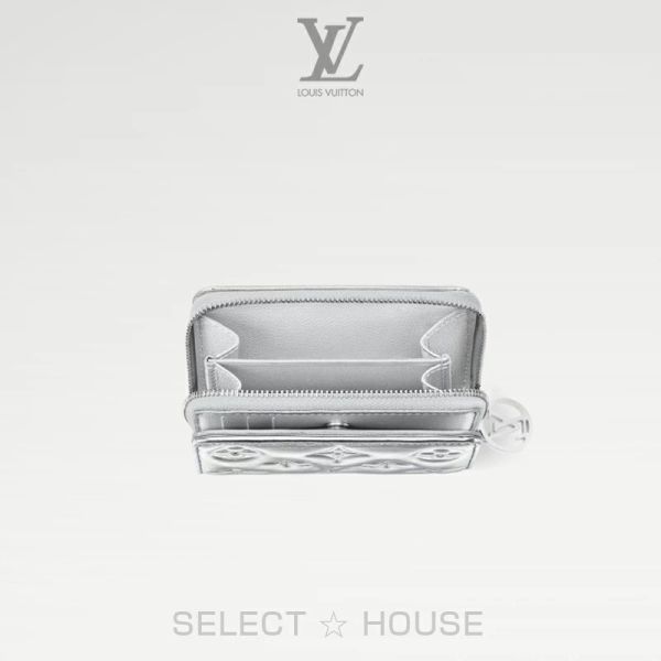 日本限定 LV M26768 ﻿銀色拉鍊短夾 日本限定 LVM26768 ﻿銀色拉鍊短夾
