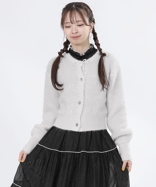 日本MARY QUANT 珍珠絲帶開襟衫 日本MARY QUANT 珍珠絲帶開襟衫