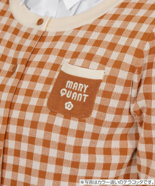 日本MARY QUANT 復古Logo雙色開襟衫 日本MARY QUANT 復古Logo雙色開襟衫