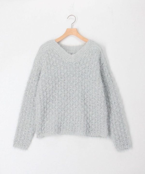 日本NOLLEY'S MALL 拉美花羽毛商城2WAY領套頭針織衫 日本NOLLEY'S MALL 拉美花羽毛商城2WAY領套頭針織衫