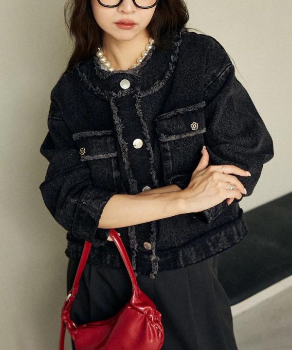 日本MARY QUANT小香風雙口袋外套 日本MARY QUANT小香風雙口袋外套