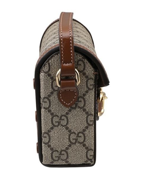 日本GUCCI 古馳經典1955 Horsebit馬銜釦中性款肩背斜背迷你手機包 日本GUCCI 古馳經典1955 Horsebit馬銜釦中性款肩背斜背迷你手機包