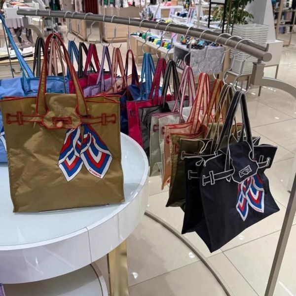 日本小眾平價愛馬仕風格絲帶購物袋/托特包 日本小眾平價愛馬仕風格絲帶購物袋/托特包