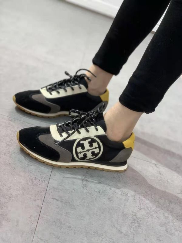 特價TORY BURCH ANNIE NYLON RUNNER 拼接牛皮運動休閒鞋 Tory Burch,平底鞋