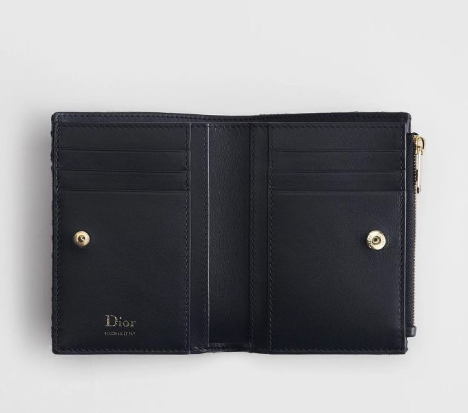 日本限定款DIOR Oblique Bow Dahliaウォレット蝴蝶結對開短夾 日本限定款DIOR Oblique Bow Dahliaウォレット蝴蝶結對開短夾